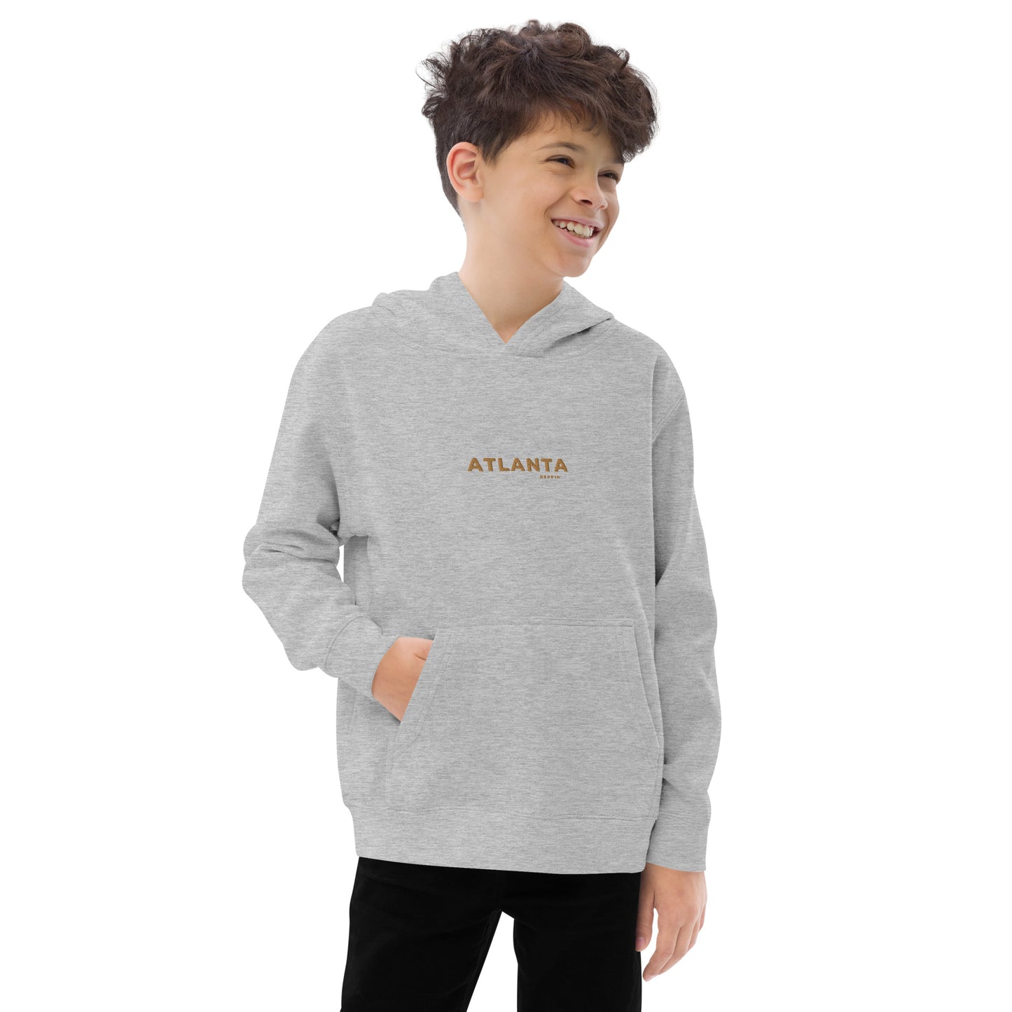 Kid's Back Embroidered Fleece Hoodie by Reppin Brand