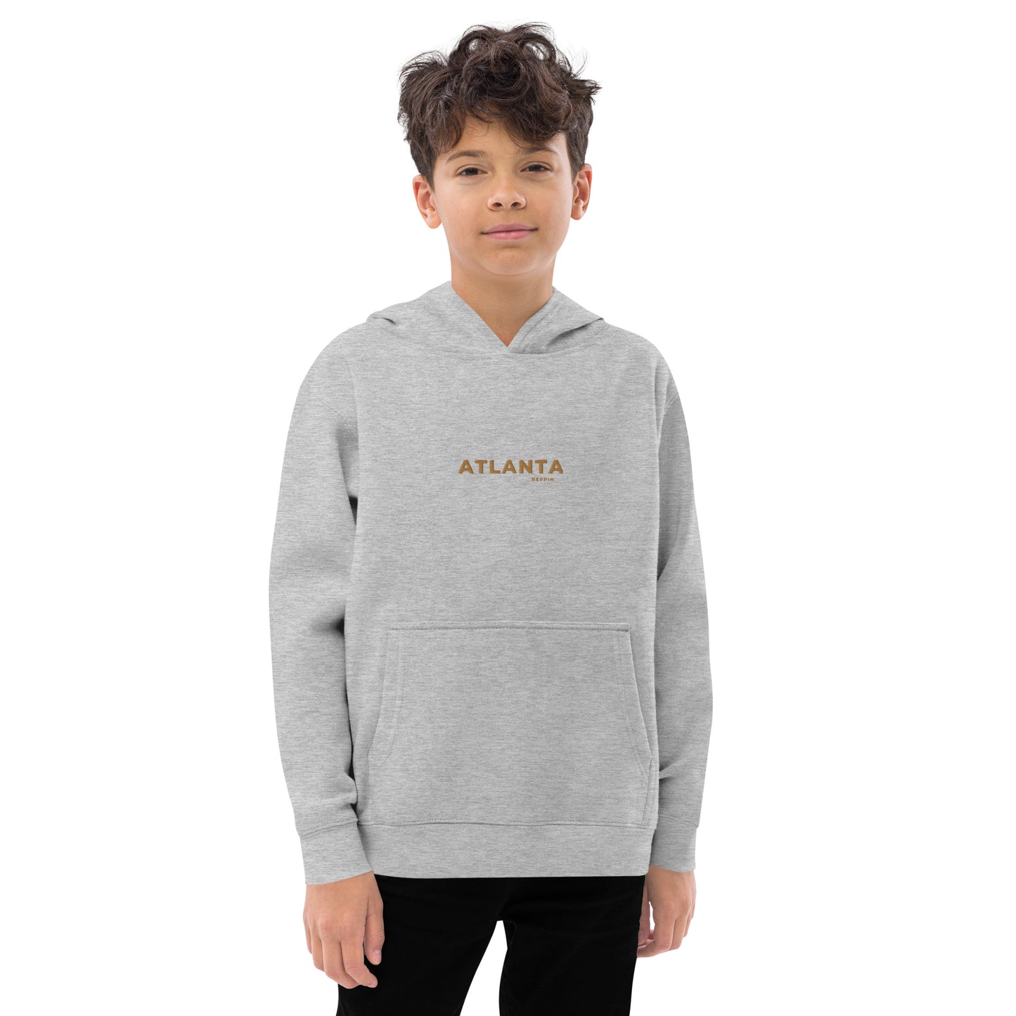 Kid's Back Embroidered Fleece Hoodie by Reppin Brand