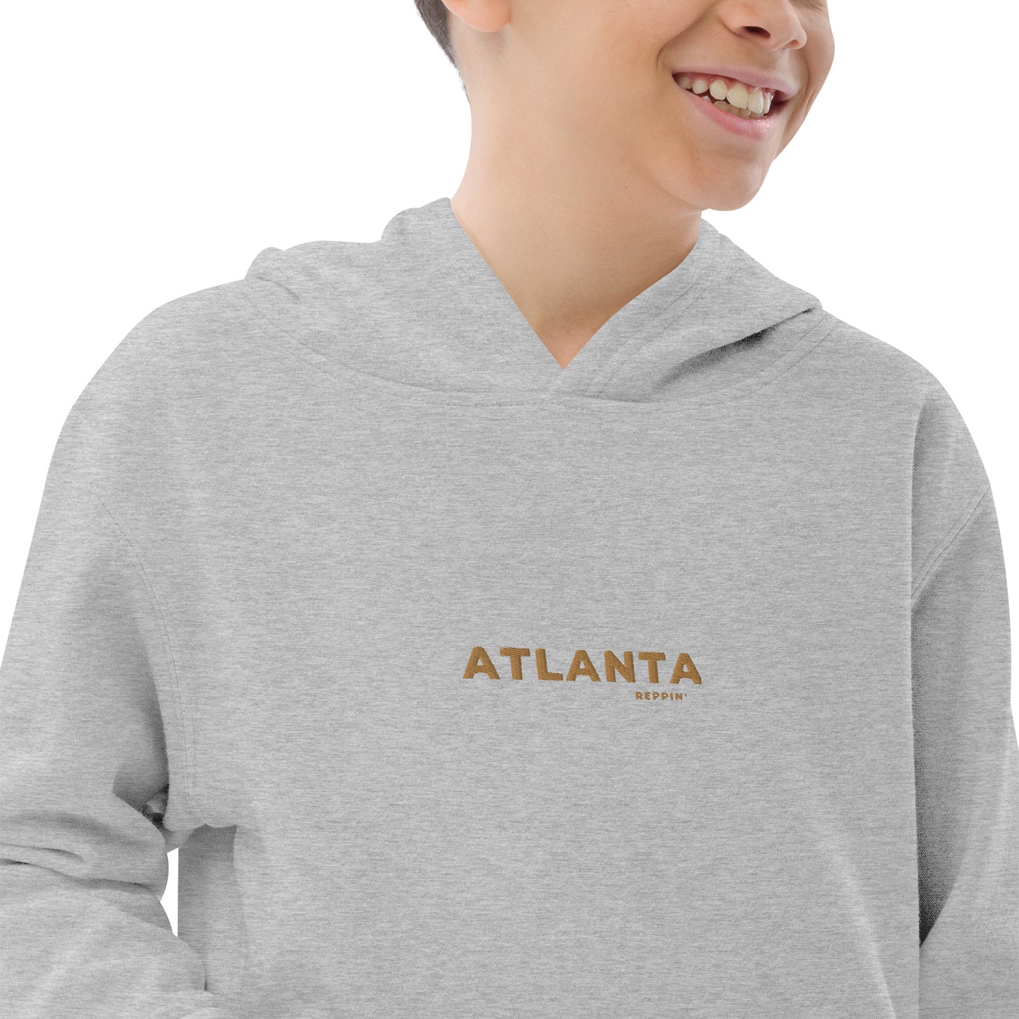 Kid's Back Embroidered Fleece Hoodie by Reppin Brand