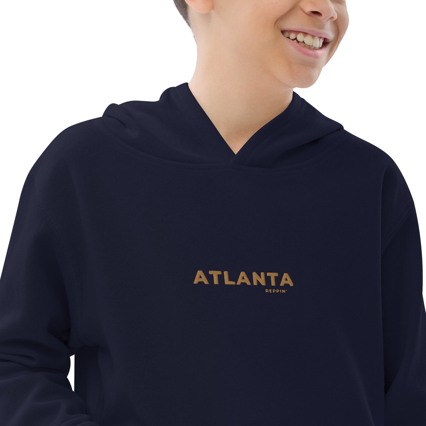 Kid's Back Embroidered Fleece Hoodie by Reppin Brand