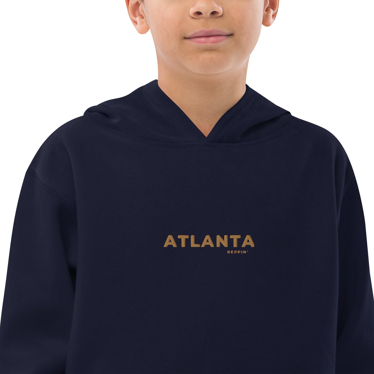 Kid's Back Embroidered Fleece Hoodie by Reppin Brand