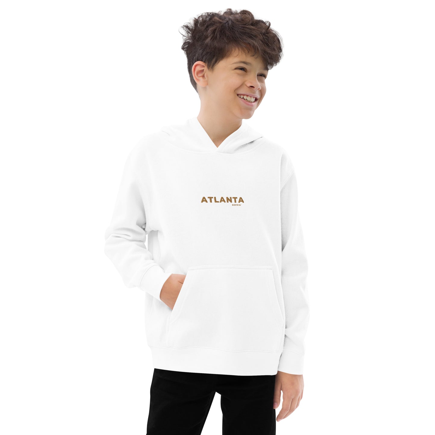 Kid's Back Embroidered Fleece Hoodie by Reppin Brand