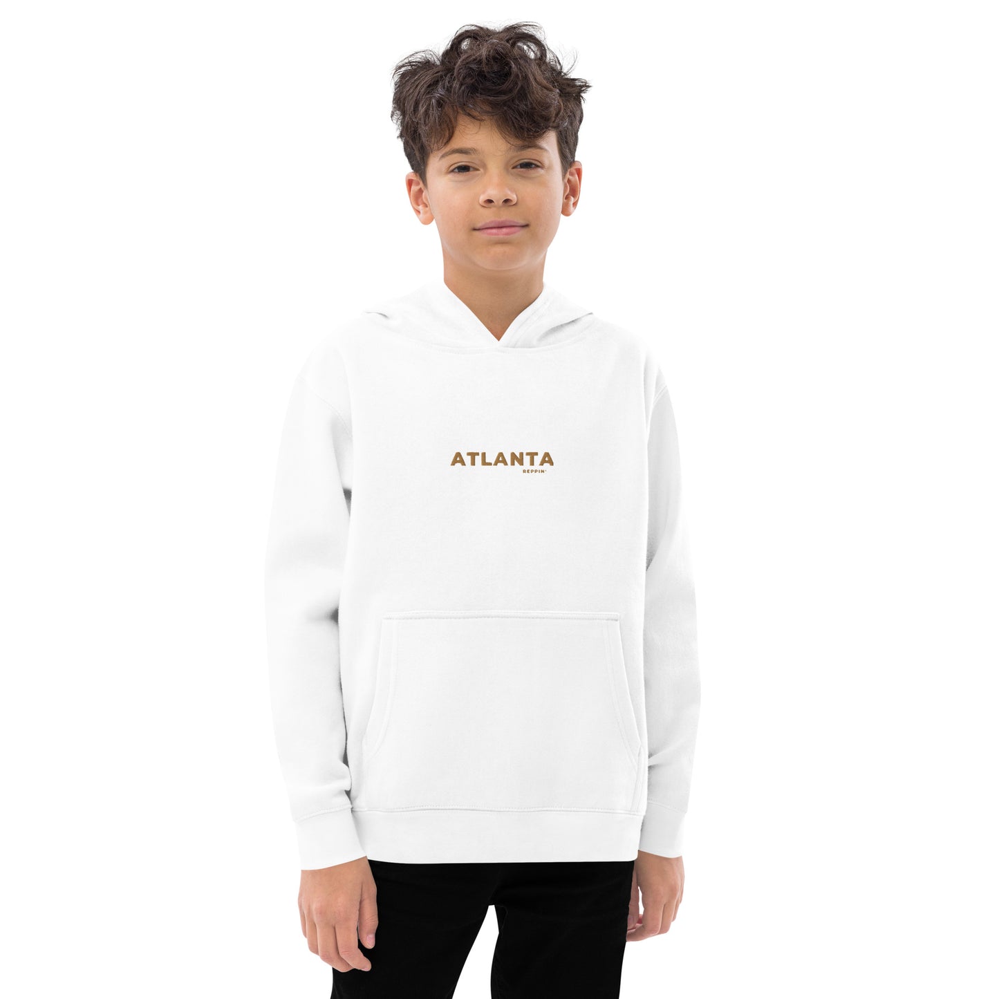 Kid's Back Embroidered Fleece Hoodie by Reppin Brand