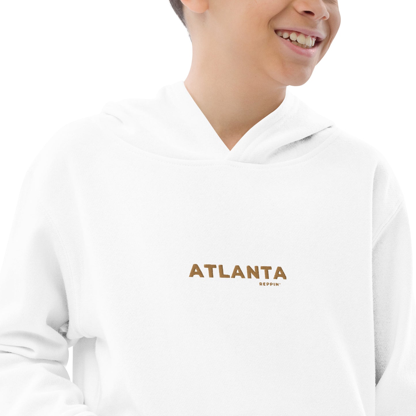 Kid's Back Embroidered Fleece Hoodie by Reppin Brand