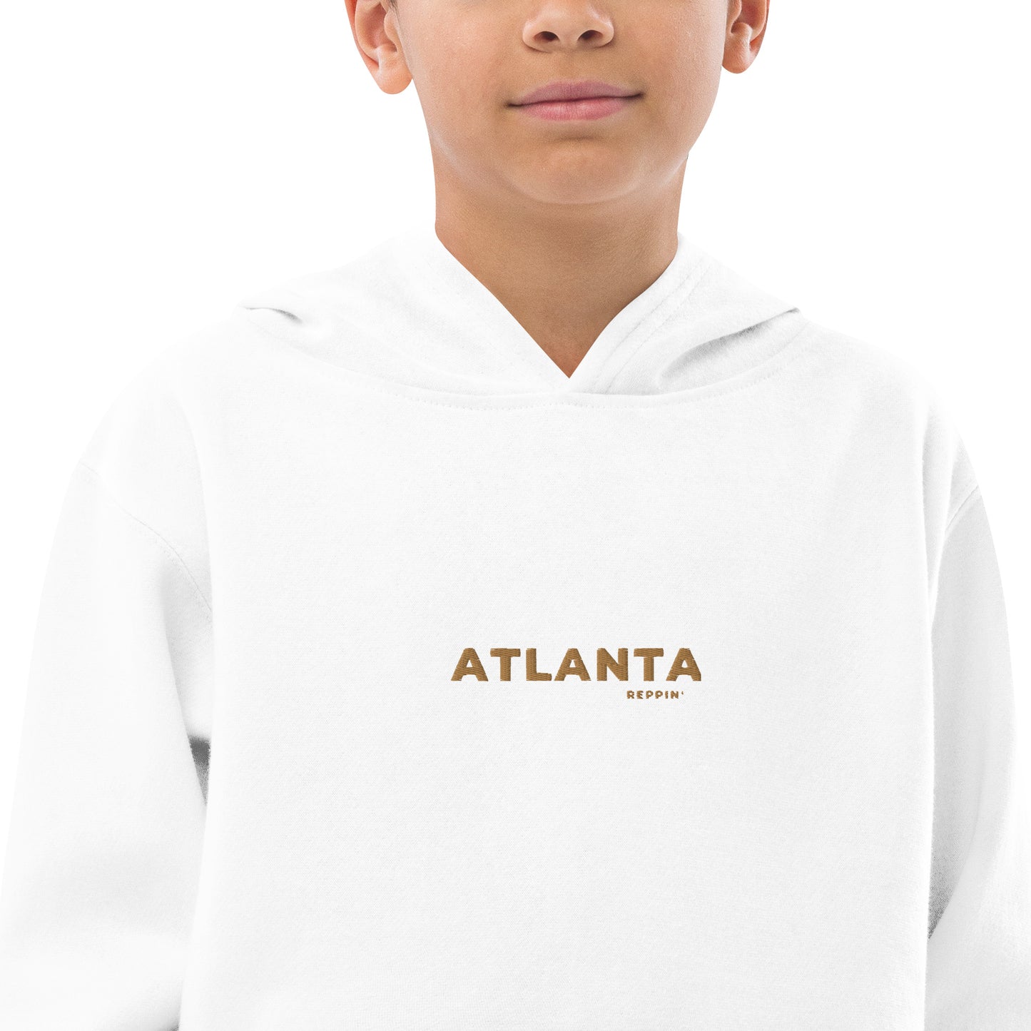 Kid's Back Embroidered Fleece Hoodie by Reppin Brand